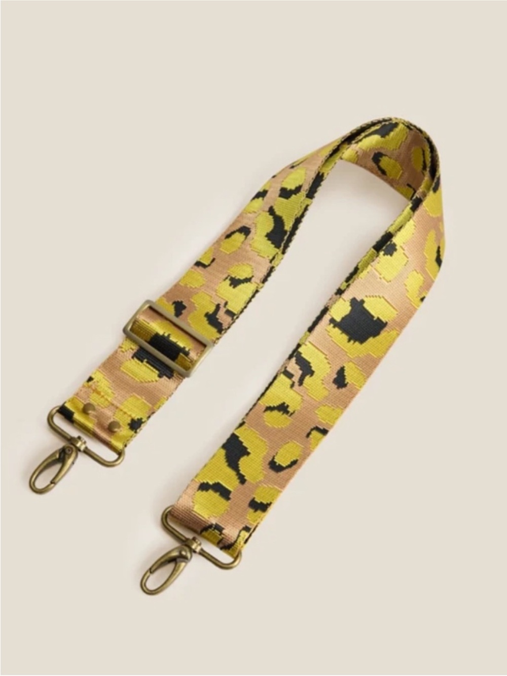 Parker Thatch Adjustable Yellow Leopard Print Detachable Crossbody Strap